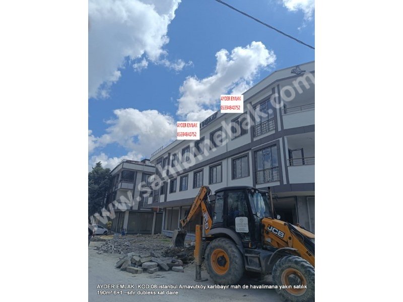 Arnavutköy Karlıbayır Mah. havalimana yakın Satılık 190 m2 sıfır Dubleks 6+1 Daire