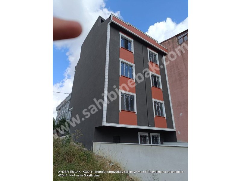 Arnavutköy Karlıbayır Mah. havalimana yakın Satılık 3 Katlı 14+1 Sıfır Bina 420 m2