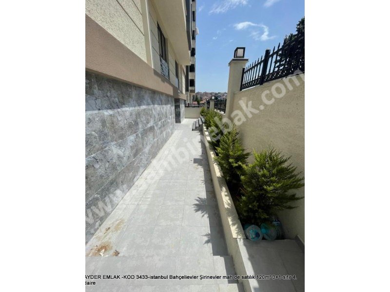 İstanbul Bahçelievler Şirinevler Mah. Satılık 120 m2 4.Kat 3+1 Sıfır Daire
