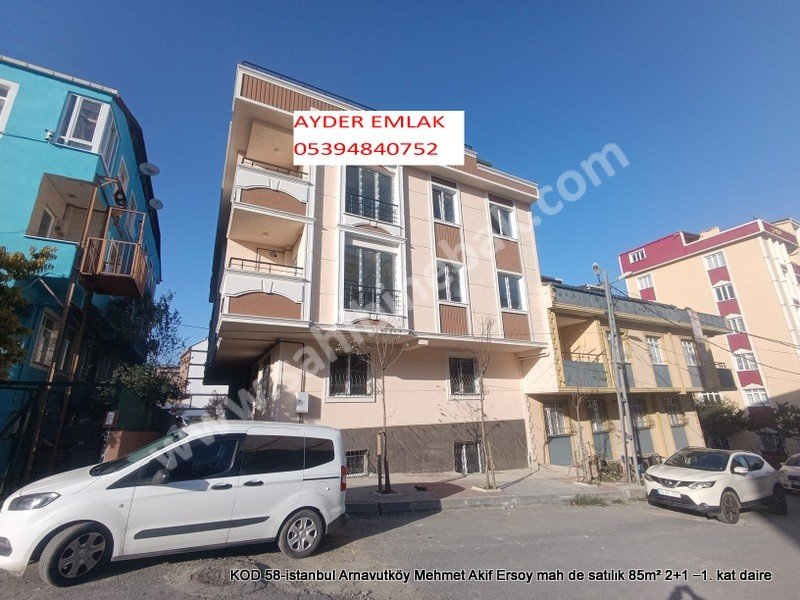 Arnavutköy Mehmet Akif Ersoy Mah. Satılık 2+1 1.Kat 85 m2 daire