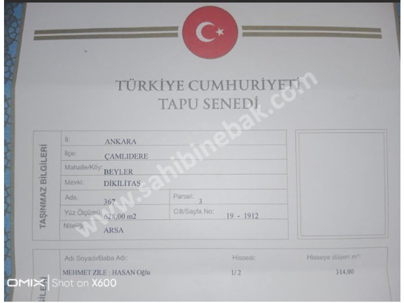 Çamlıderede kızılcahamam yolu üzerinde VİLLALIK ARSA