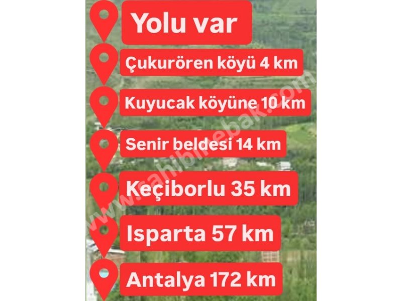 ISPARTA KEÇİBORLU SENİRDE SATILIK 2300  M2 TARLA