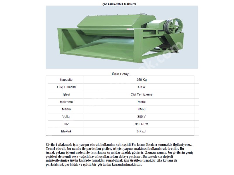 Tam Otomatik Çivi Makinası Çivi Bıçak Bileme Makinesi Çivi Parlatma Makinesi
