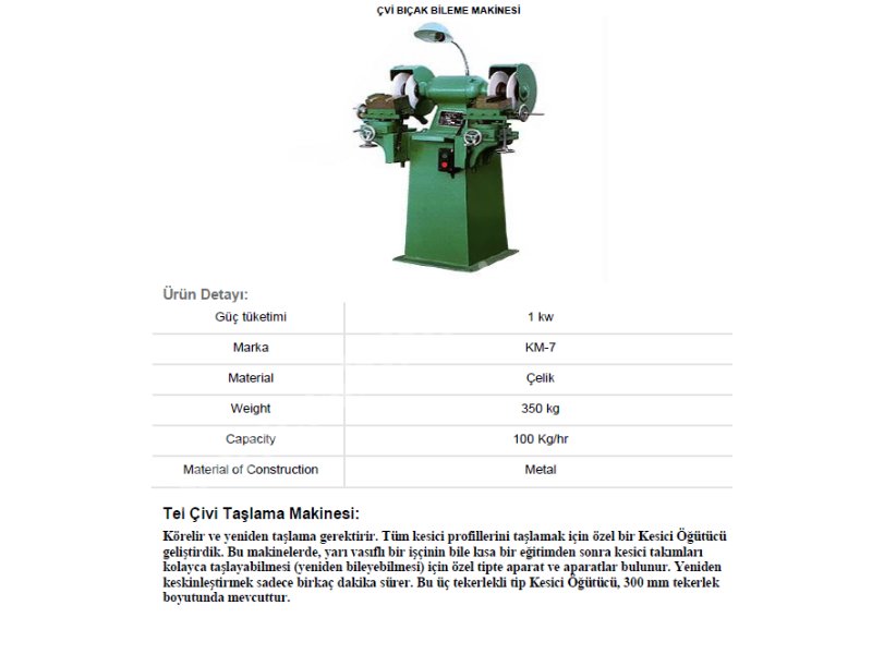 Tam Otomatik Çivi Makinası Çivi Bıçak Bileme Makinesi Çivi Parlatma Makinesi