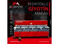 2550 x 5mm Rediktörlü Giyotin Makas - Guillotine Machines