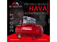 200 LİTRE PİSTONLU HAVA KOMPRESÖRÜ ( BOYKA )