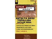 ANTALYA AKSU TOPALLIDA SATILIK 360 M2 VİLLA ARSASI