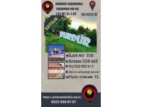 BURDUR KARAMANLI KATAMANDA SATILIK 318 M2 ARSA İÇİNDE SATILIK135 M2 2+1 EV