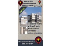 ANTALYA KEPEZ MAZIDAĞI ÇANKAYADA SATILIK 80 M2 2+1 SIFIR DAİRELER